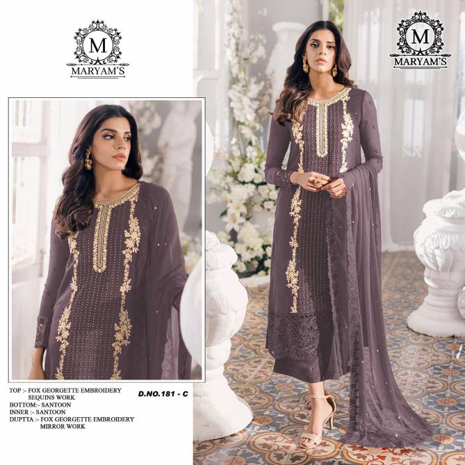 Maryams 181 Designer Georgette Pakistani Suits Wholesale Shop In Surat
